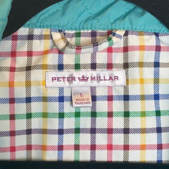 Peter Millar Womens Vintage Turquoise Quilted Golf Quiet Luxe Vest Large EUC - Picture 5 of 7